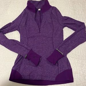 Lulu lemon size 4 purple quarter zip